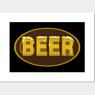 Beer Mug Oval Posters and Art